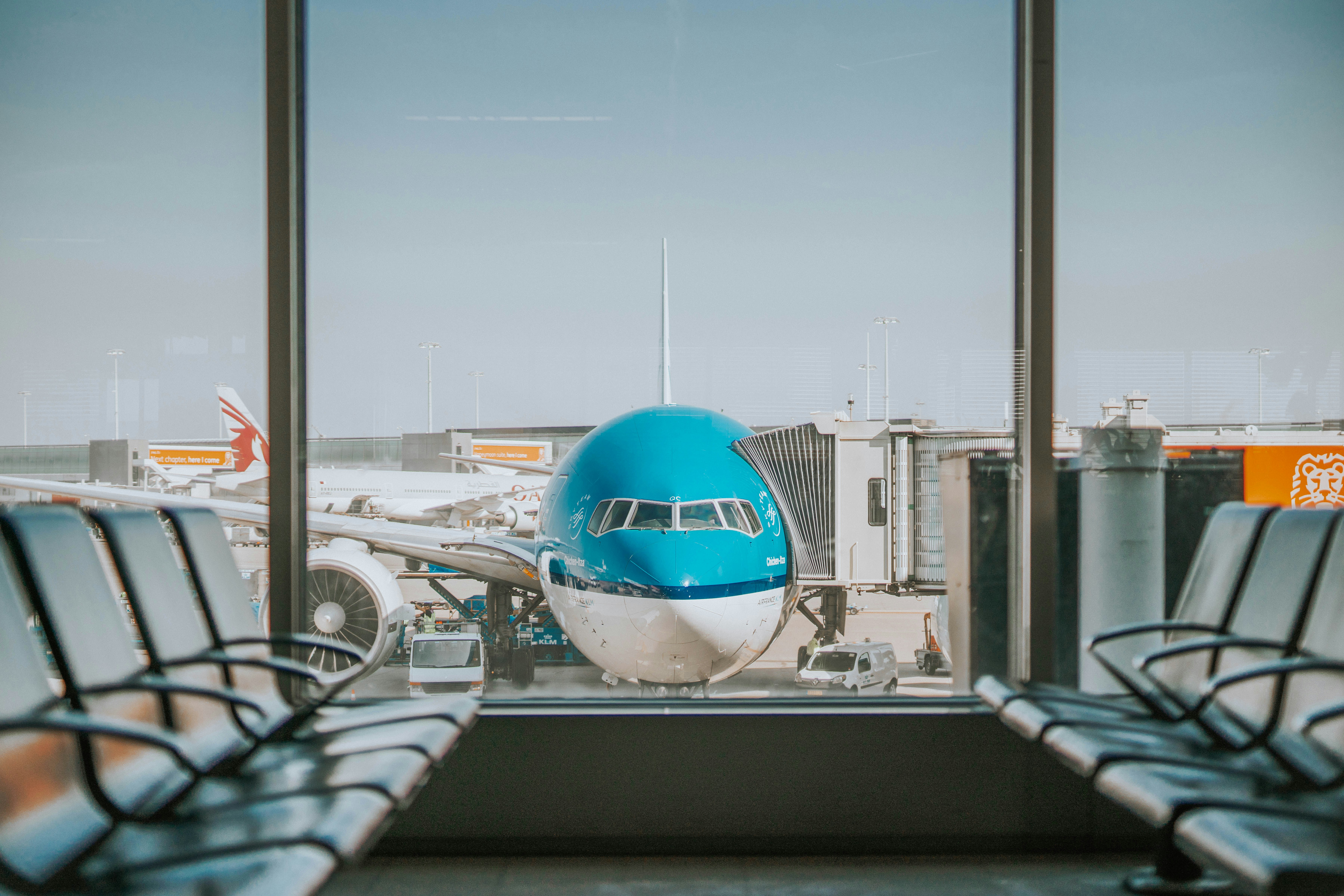 KLM airplane boarding