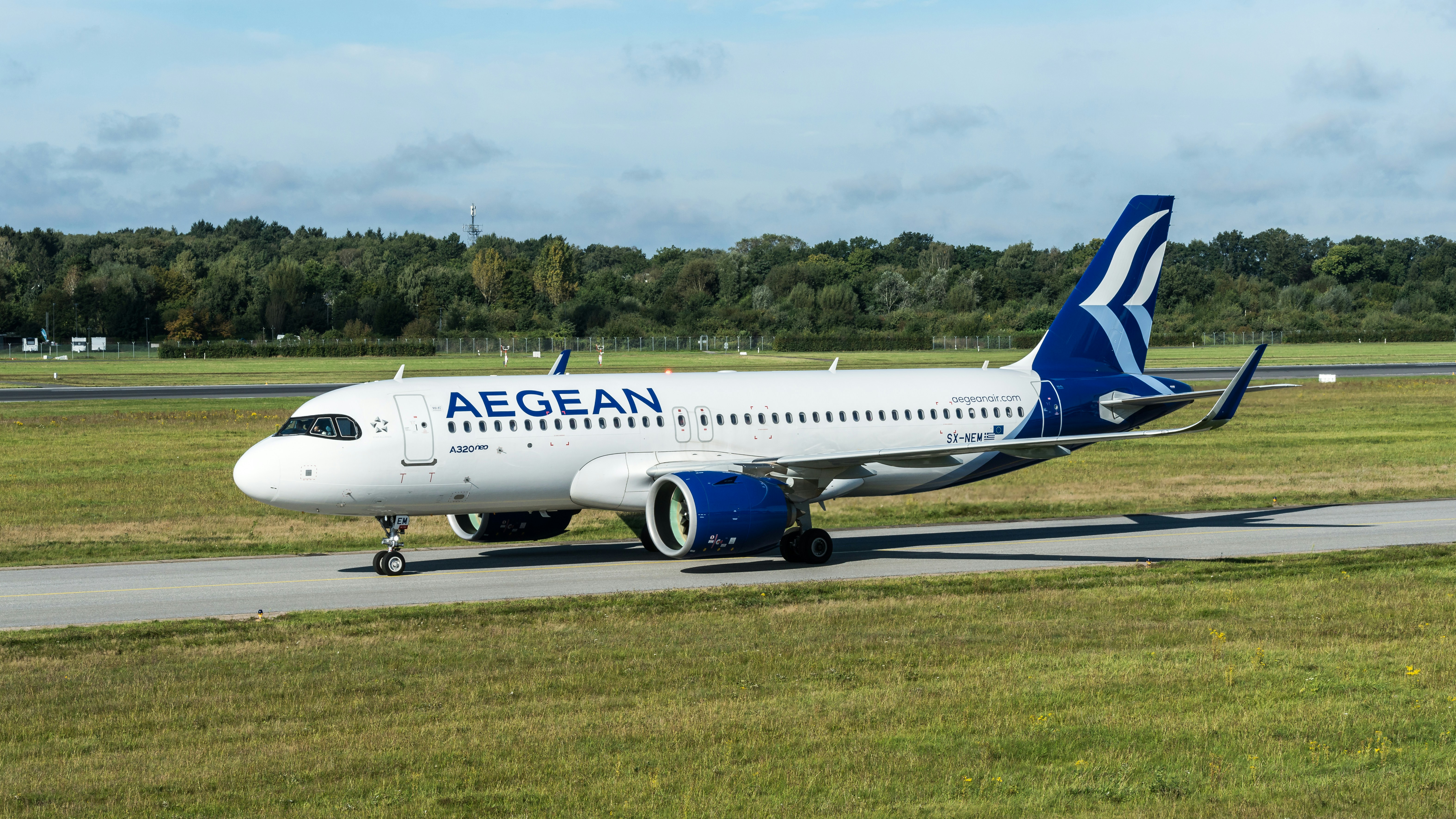 Aegean aircraft on runway